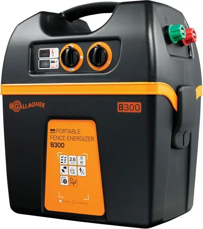 G39400 Solar Battery Fence Energizer B300 on Angle High Resolution with Paths