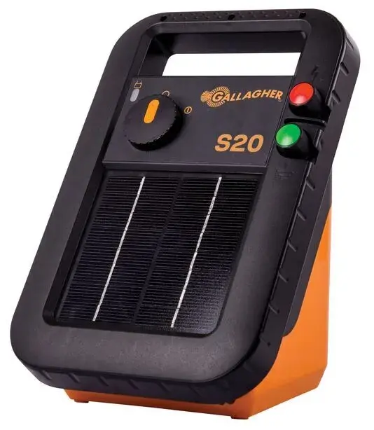 G341 S20 Portable Solar Fence Energizer, 30 Deg