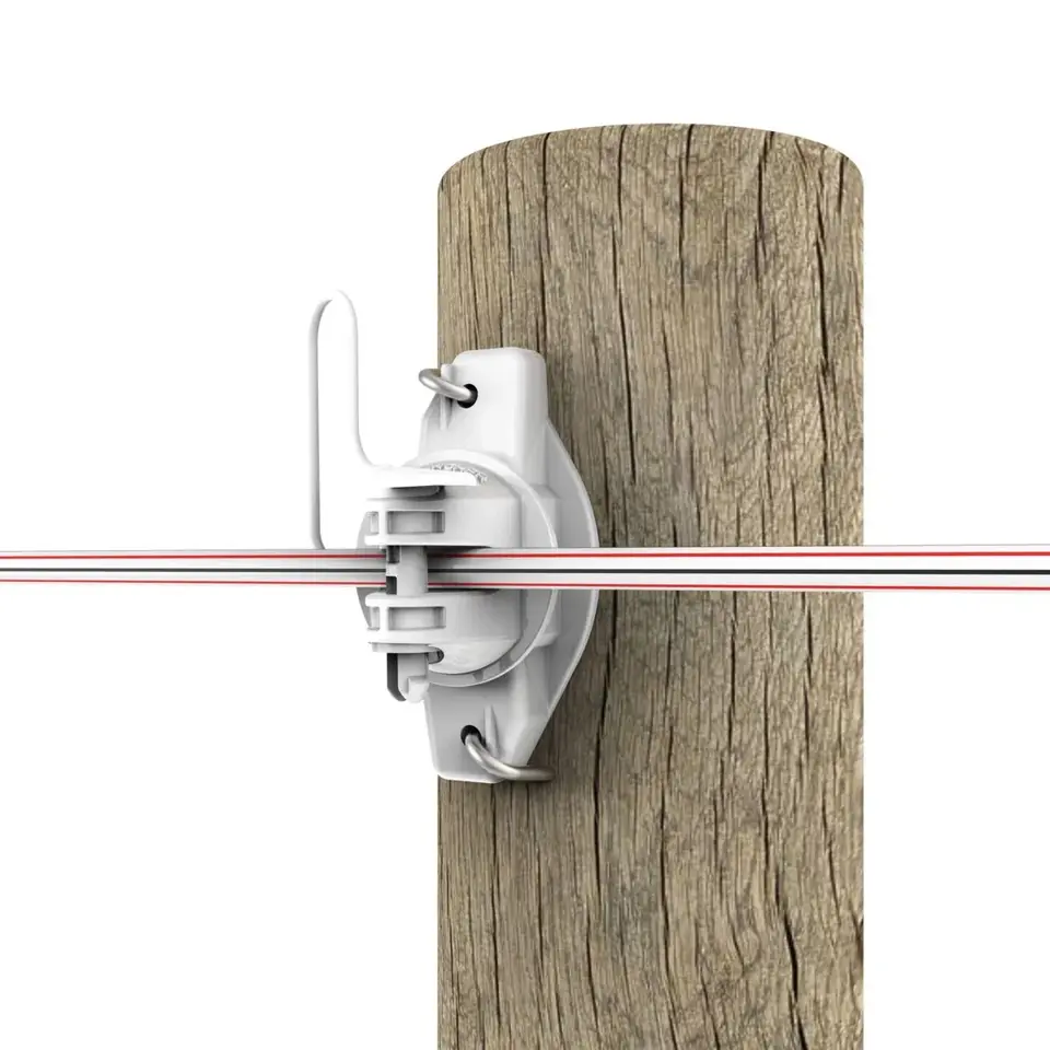 G626 Equi Pinlock Wooden Post Insulator, Front Facing