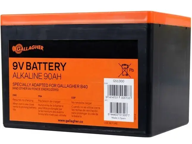 G513 9 Volt Dry Cell Battery, 30 deg